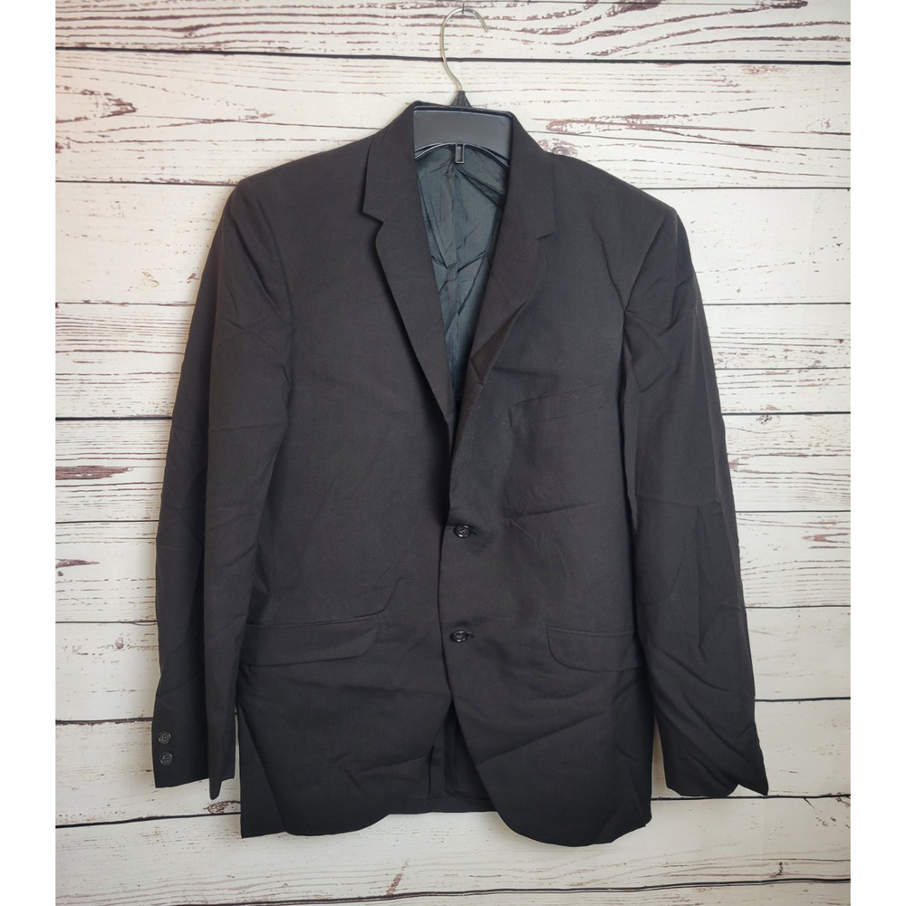 Clipper Craft 2-Button Suit Jacket‎ Black Formal Business Workwear Men's Size 39